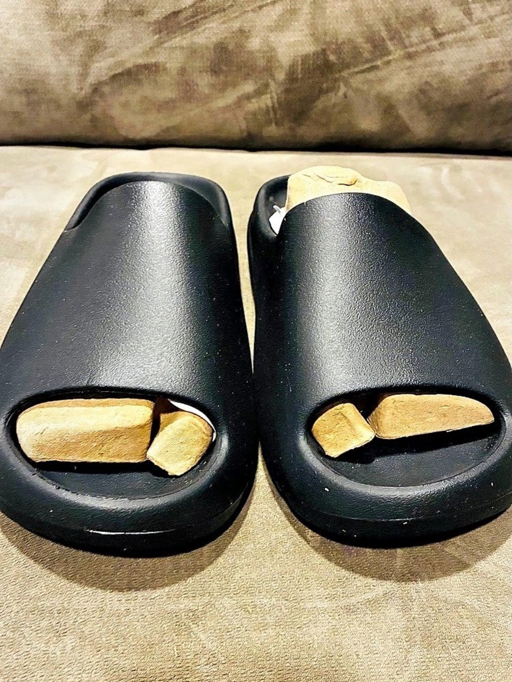 Adidas Yeezy Slide Onyx Black & Tan Sandals